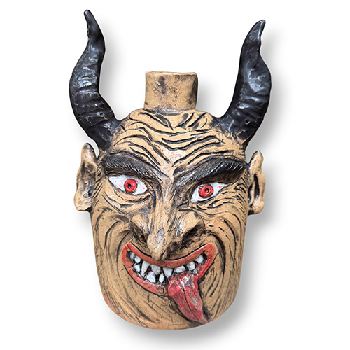 Breezy 9.75" Vom Krampus Devil Face Jug DP6364